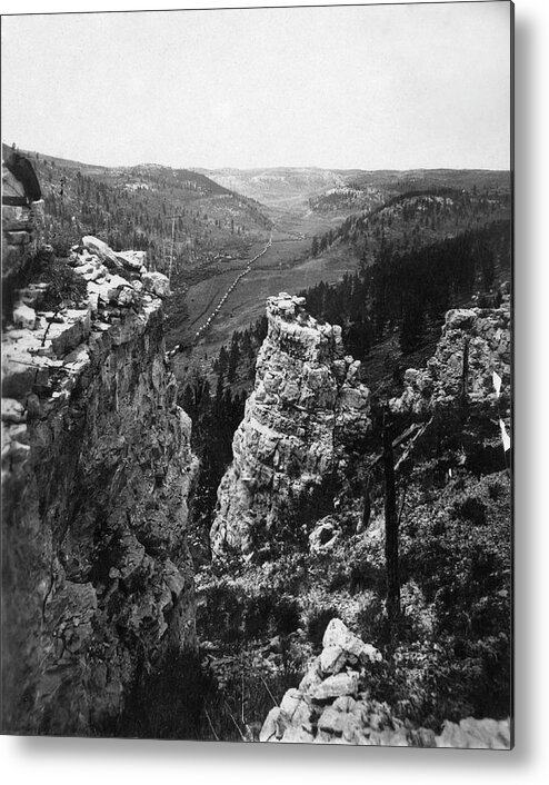 Exploration Metal Print featuring the photograph Custers Expedition Into The Black Hills by The New York Historical Society