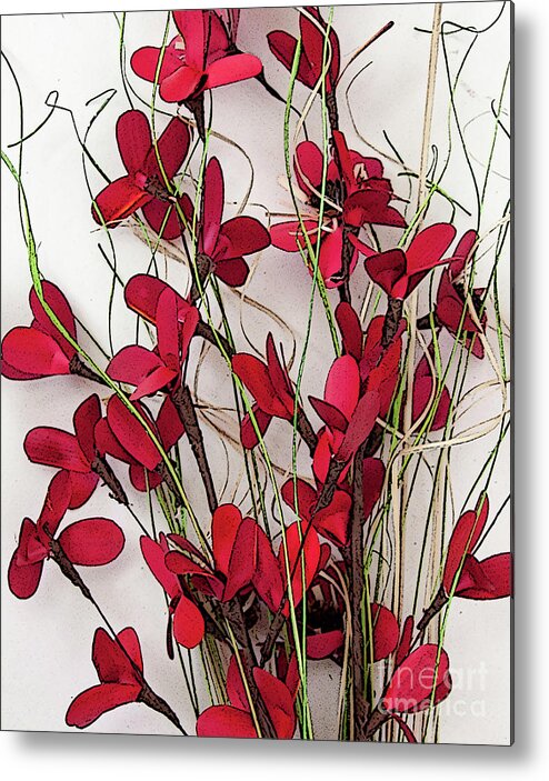 Floral Metal Print featuring the photograph Dainty Red Floral Bouquet by Kirt Tisdale