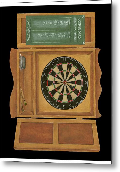 Entertainment & Leisure Metal Print featuring the painting Darts II by Jennifer Goldberger