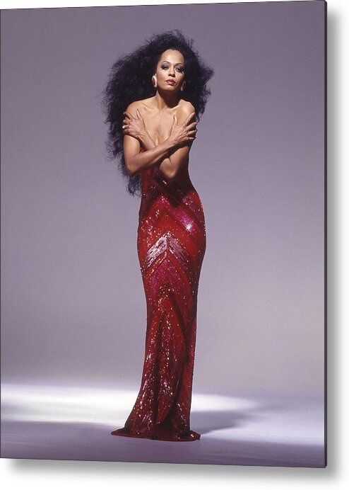 Singer Metal Print featuring the photograph Diana Ross Portrait Session by Harry Langdon