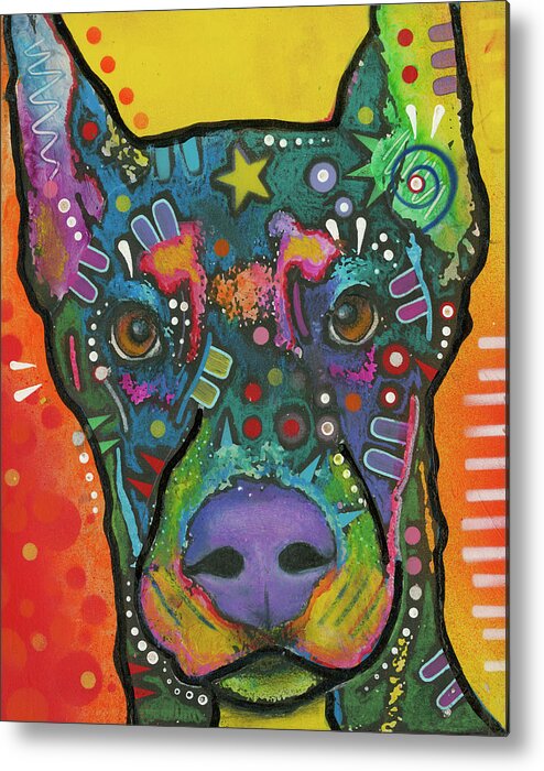 17 Metal Print featuring the mixed media Ears Perked by Dean Russo- Exclusive