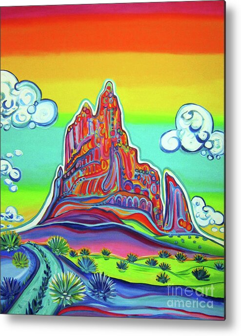 Colorful Landscapes Metal Print featuring the photograph Encahnted Shiprock by Rachel Houseman