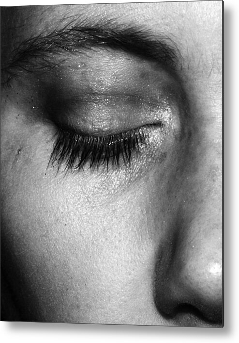 Eye Metal Print featuring the photograph Eye, closed by Edward Lee