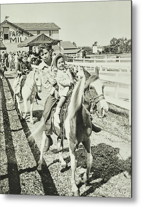 1950 Metal Print featuring the photograph Fair Pony by Dressage Design