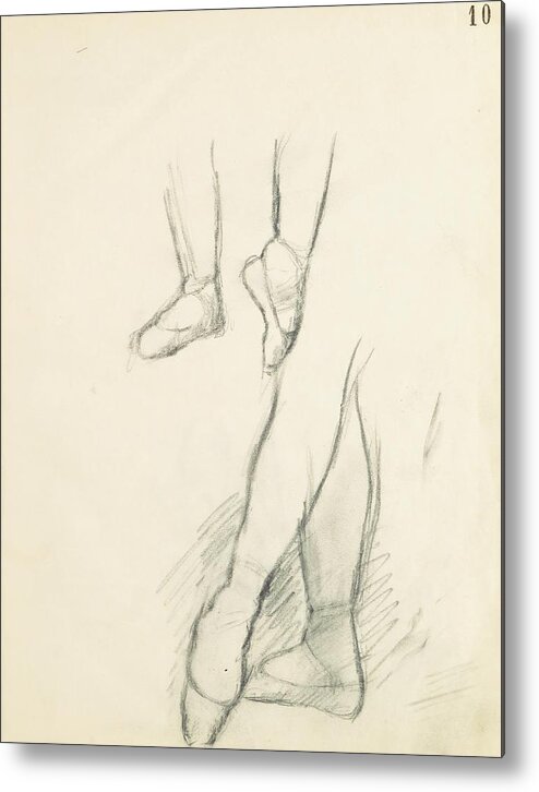 Drawings Metal Print featuring the drawing Figure Studies 11 by Edgar Degas