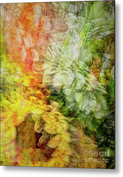 Nag005148 Metal Print featuring the digital art Flora Abstracta by Edmund Nagele FRPS