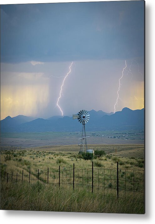 Az Metal Print featuring the photograph Forks and a Mill by Laura Hedien