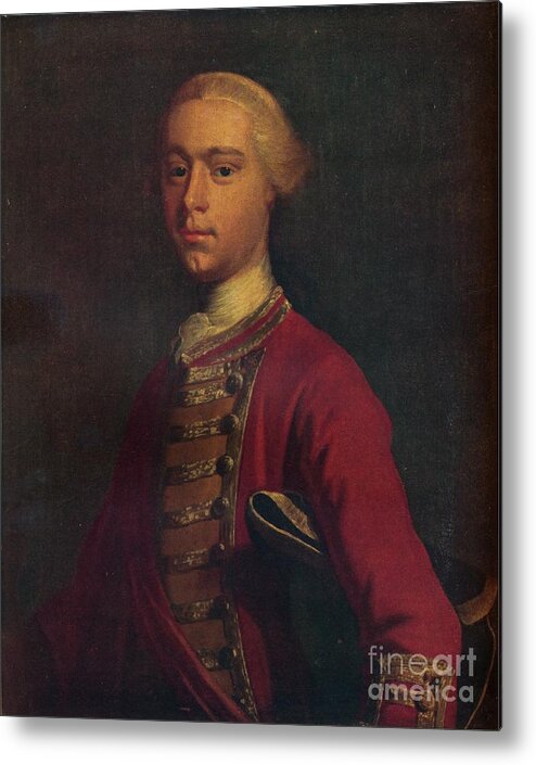 Young Men Metal Print featuring the drawing General James Wolfe 1727-1759 by Print Collector