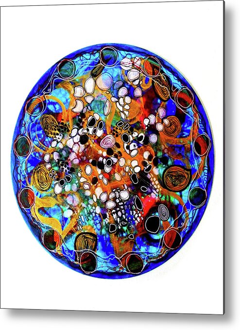 Energy Painting Metal Print featuring the mixed media Go with the Flow 1 by Mimulux Patricia No