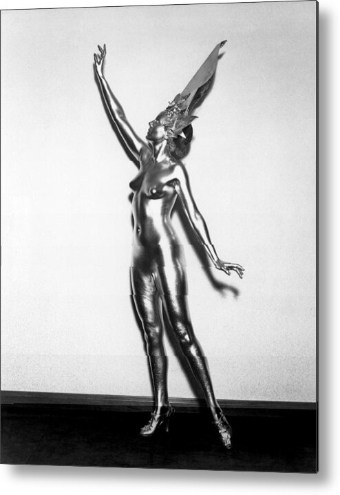 1930-1939 Metal Print featuring the photograph Golden Nude by Sasha