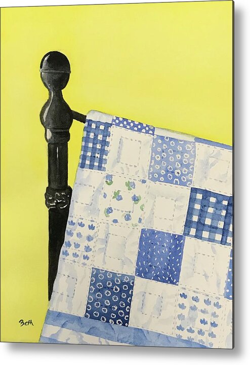 Quilt Metal Print featuring the painting Granny's Quilt by Beth Fontenot