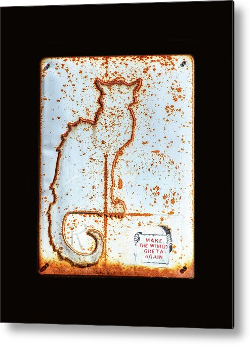Corrosion Metal Print featuring the photograph Greta the Cat by Micah Offman