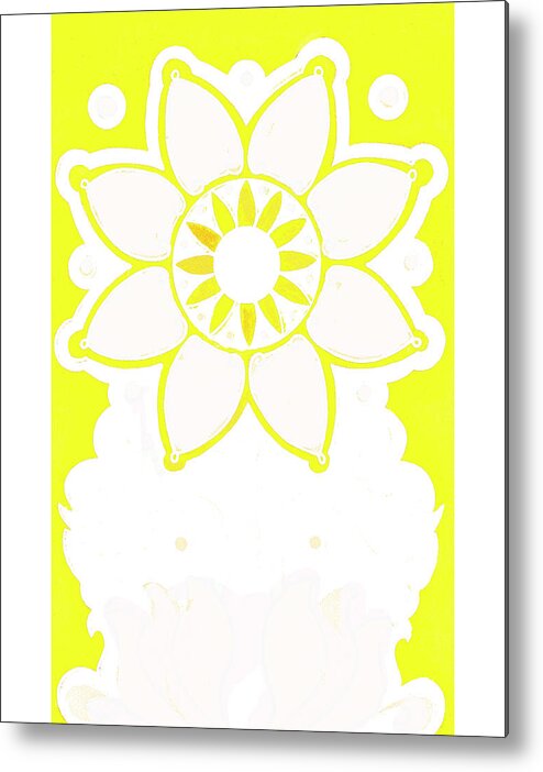 Bloom Metal Poster featuring the drawing Groovy Flower by CSA Images