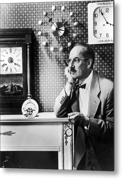 Five Objects Metal Print featuring the photograph Groucho Marx Time by Pictorial Parade