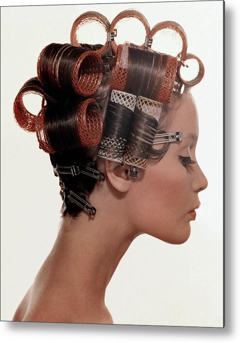 #new2022 Metal Print featuring the photograph Head Full Of Hair Rollers by Lionel Kazan