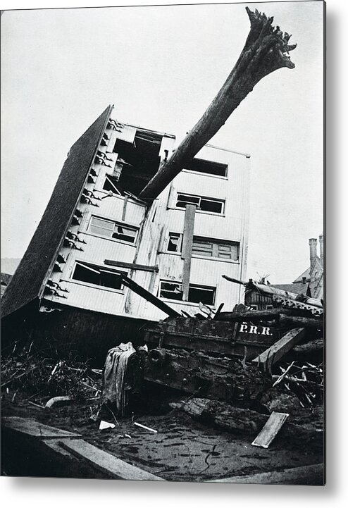 Problems Metal Print featuring the photograph House Destroyed By Flood by H. Armstrong Roberts
