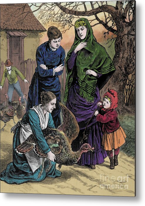 Child Metal Print featuring the photograph Illustration Of Women Selecting by Bettmann