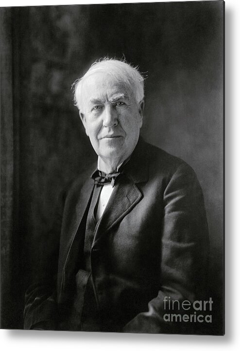 People Metal Print featuring the photograph Inventor Thomas Edison by Bettmann