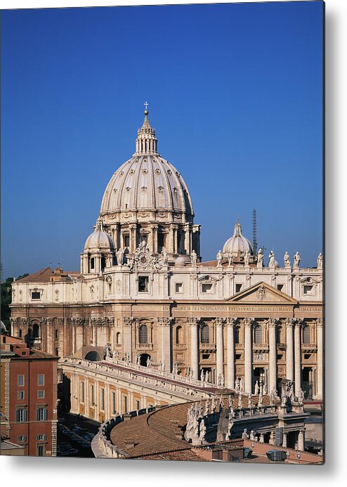 Clear Sky Metal Print featuring the photograph Italy, Rome, Vatican, St. Peters by Murat Taner