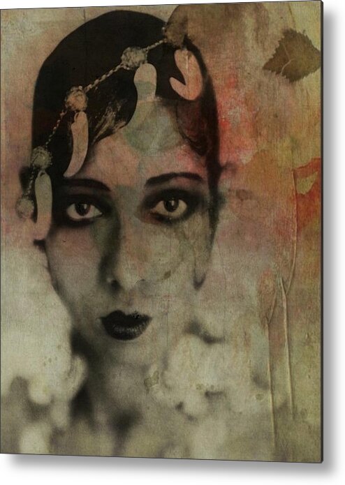 Josephine Baker Metal Print featuring the mixed media Josephine Baker - Vintage by Paul Lovering