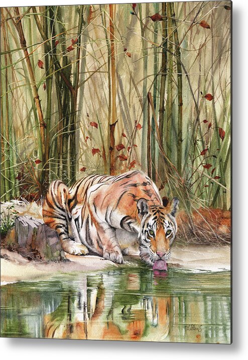 Tiger Metal Print featuring the painting Jungle Spirit by Peter Williams