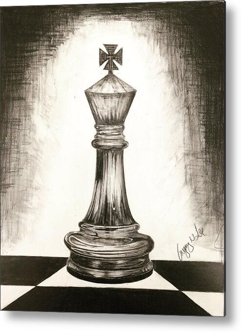 Chess Metal Print featuring the drawing Ke8 by Gregory Lee