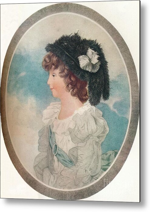 Engraving Metal Print featuring the drawing Lady Elizabeth Lambert, C1782, 1917 by Print Collector