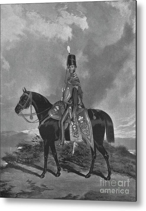 Engraving Metal Print featuring the drawing Lieut.-general The Hon. Henry Beauchamp by Print Collector