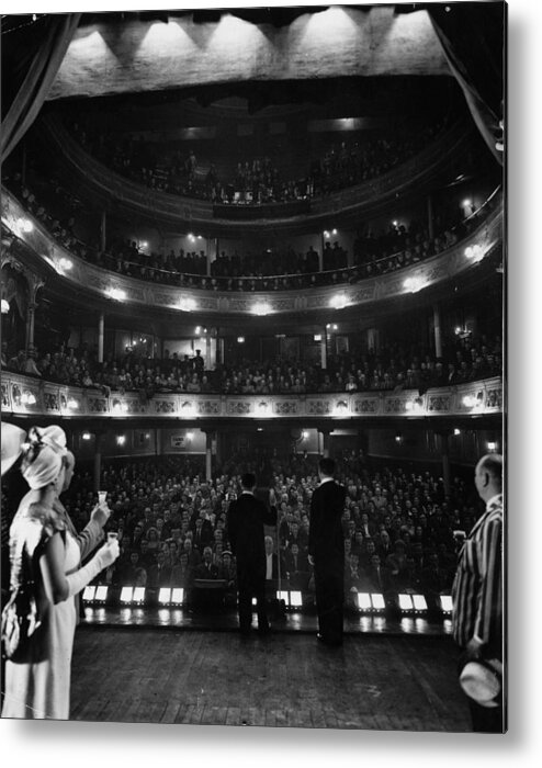 Crowd Metal Print featuring the photograph Liverpool Audience by Bert Hardy