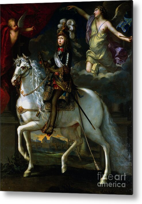 Horse Metal Print featuring the drawing Louis Xiv King Of France, 1648. Artist by Print Collector