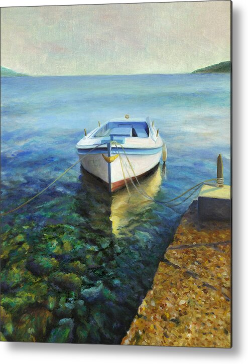 Seascape Metal Print featuring the painting Martinscica by Joe Maracic