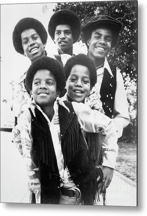 Singer Metal Print featuring the photograph Michael Jackson And The Jackson Five by Bettmann