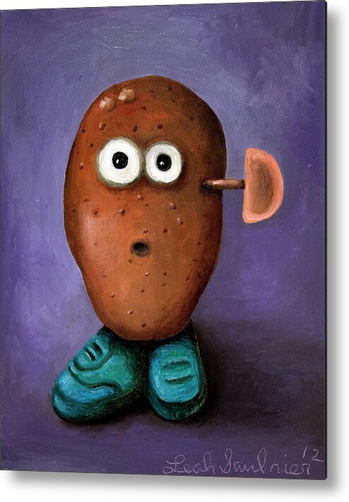 Misfit Potato 1 Metal Print featuring the painting Misfit Potato 1 by Leah Saulnier