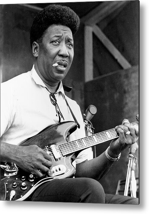 Muddy Waters - Musician Metal Print featuring the photograph Muddy Waters Live At The Ann Arbor by Tom Copi
