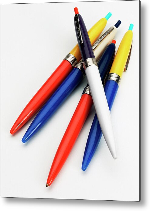 Author Metal Print featuring the drawing Multicolor Pens by CSA Images
