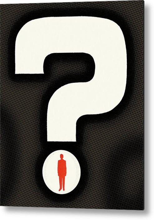 ? Metal Poster featuring the drawing Mystery Man by CSA Images