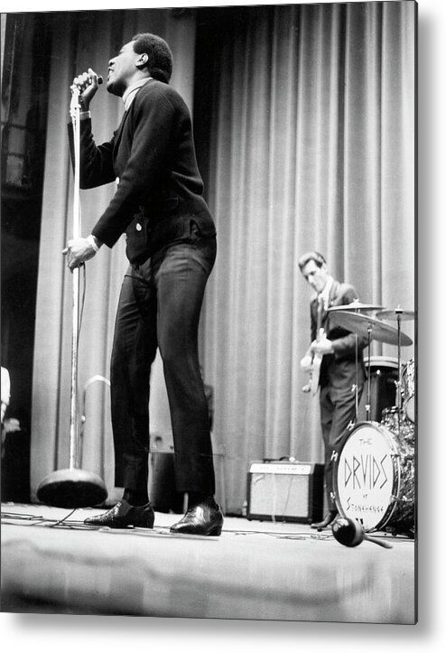 Music Metal Print featuring the photograph Otis Redding At Hunter College by Michael Ochs Archives