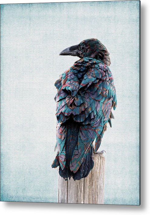 Raven Metal Print featuring the photograph Places to Go by Mary Hone