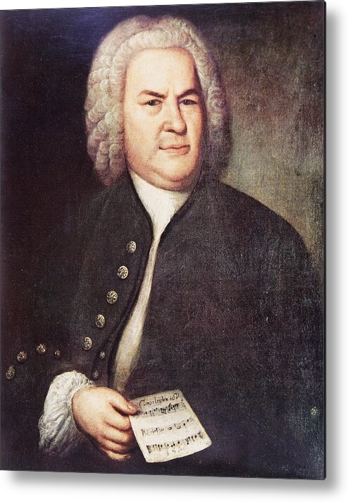 Music Metal Print featuring the photograph Portrait Of J.s. Back 1746 by Hulton Archive