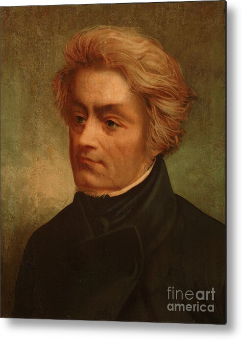 Oil Painting Metal Print featuring the drawing Portrait Of The Poet Adam Mickiewicz by Heritage Images