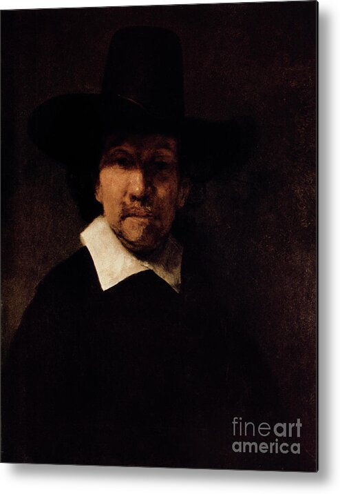 Shadow Metal Print featuring the drawing Portrait Of The Poet Jeremias De by Print Collector