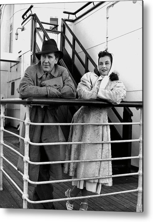 1940-1949 Metal Print featuring the photograph Queen Elizabeth Cruise Ship by Alfred Eisenstaedt