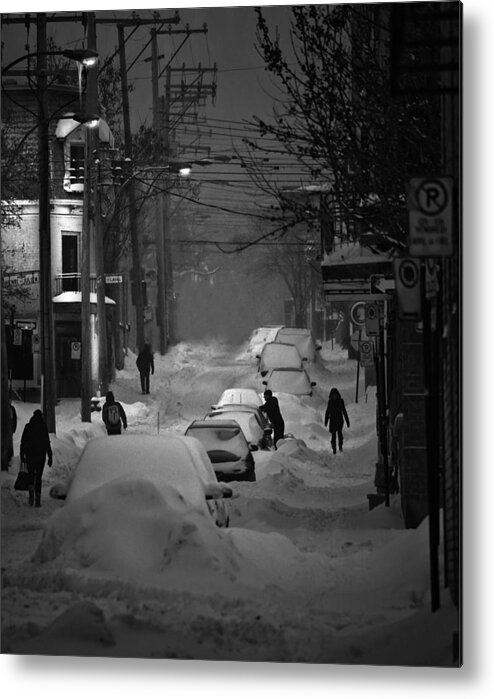 Snow Metal Print featuring the photograph Quiet Chaos by David Senechal Photographie (polydactyle)