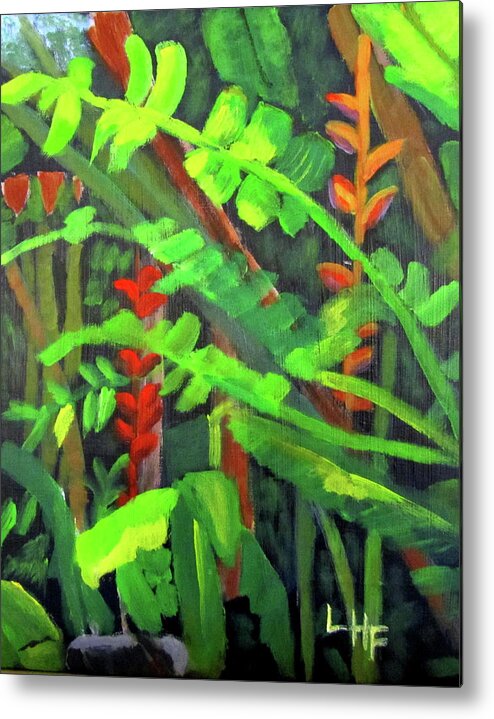 Costa Rica Metal Print featuring the painting Rain Forest Memories by Linda Feinberg