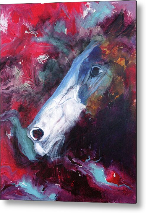 Horse Metal Print featuring the painting Red Horse by Cynthia Westbrook