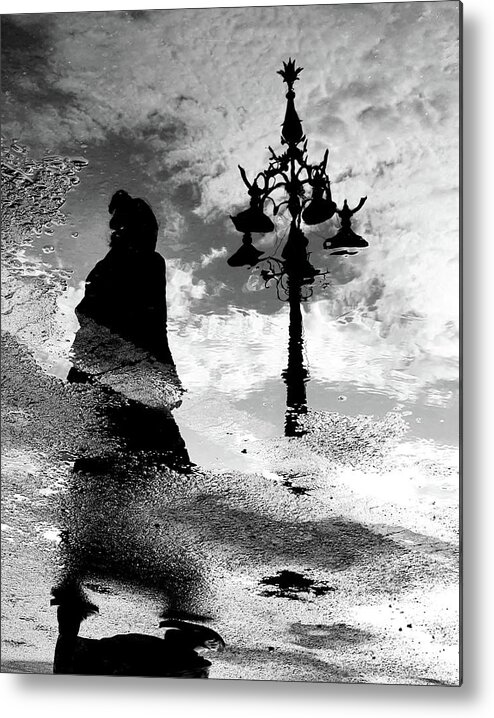 Photography Metal Print featuring the photograph Reflection of a Lady by Prakash Ghai