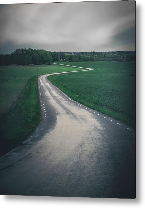 Road Metal Print featuring the photograph Road In The Countryside by Christian Lindsten