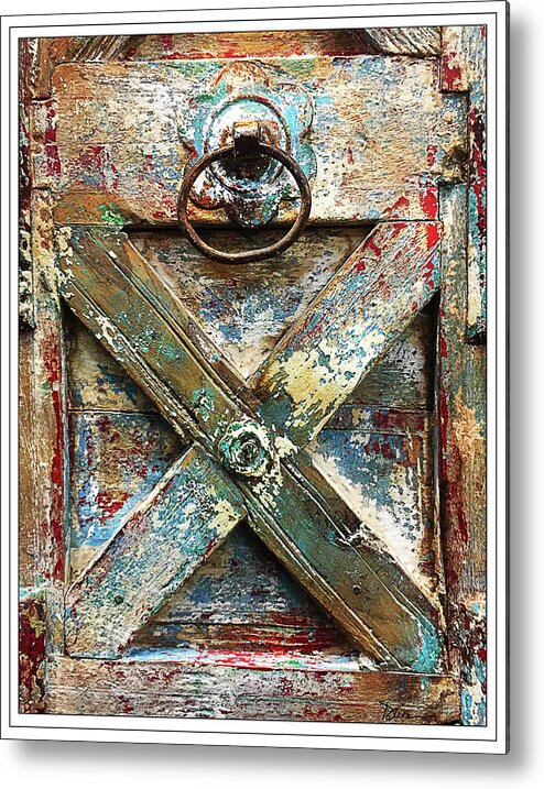 Rustic Finish Metal Print featuring the photograph Rustic Door by Peggy Dietz