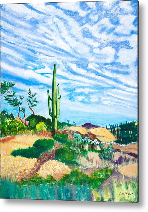 Sonoran Metal Print featuring the painting Sacred Land by Santana Star