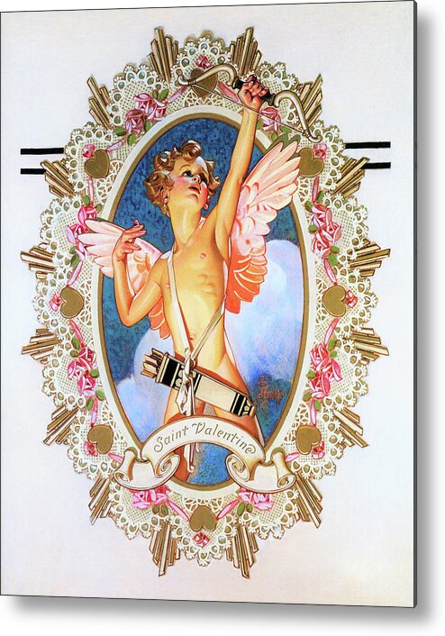 Joseph Christian Leyendecker Metal Print featuring the painting Saint Valentine - Digital Remastered Edition by Joseph Christian Leyendecker